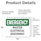 Signmission Master Electrical Disconnect Emergency Sign, Vinyl Decal, 14in W x 10in L, 2PK OS-2PACK-EM-D-1014-L-10401 - alternate 5